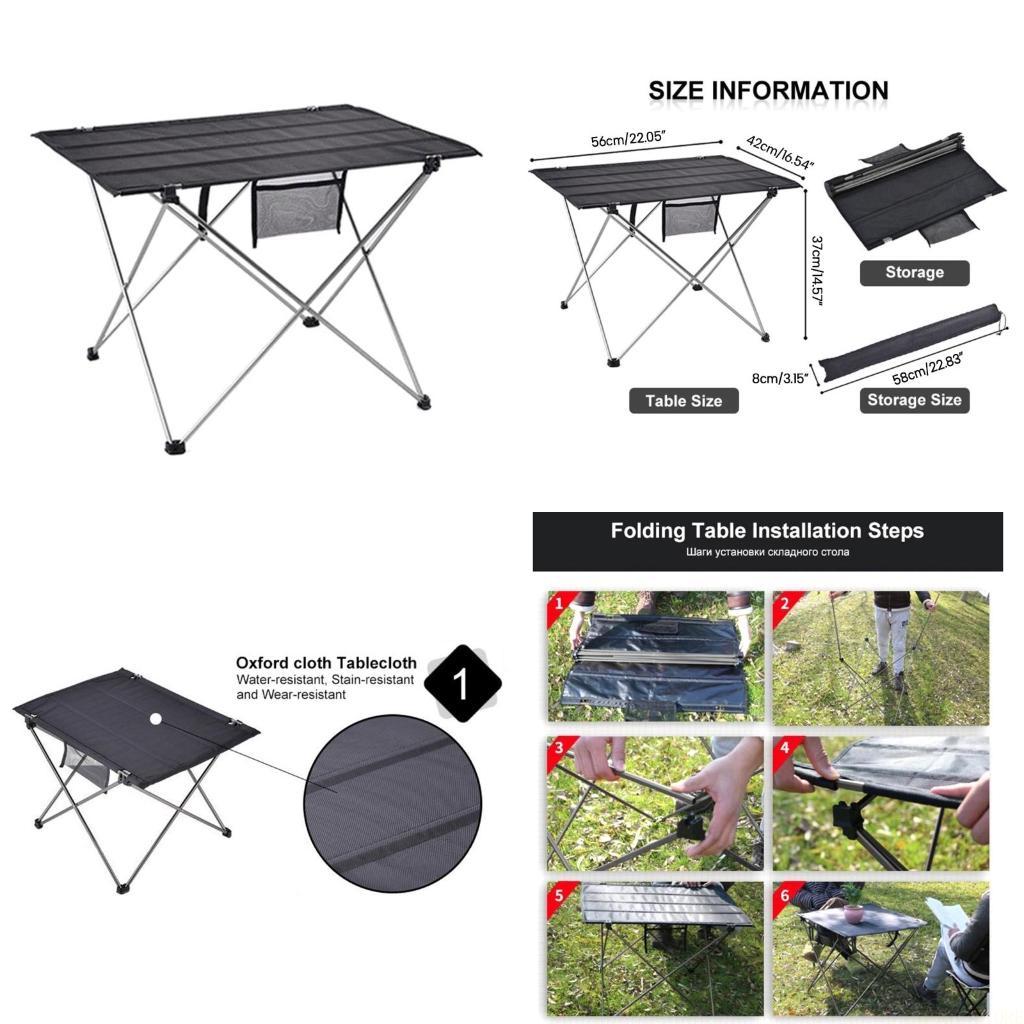 Camping Cooking Table - U2JB Campingtisch, tragbar, leicht, zusammenklappbar, Strandtisch,
